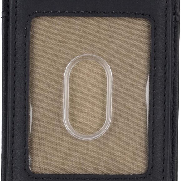 Men's Magnetic Front Pocket Wallet, Dark Black, One Size - Picture 2 of 4